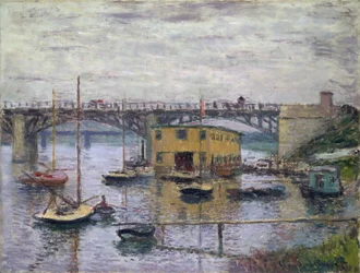 Brug bij Argenteuil op een Grijze Dag